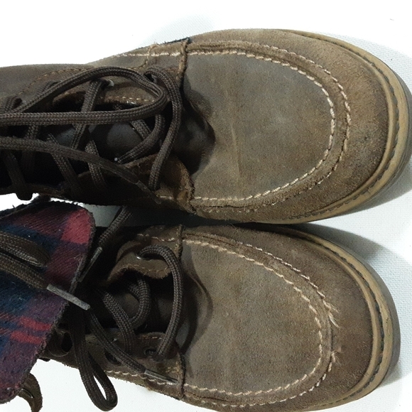 Ferrato men's leather Biker boots 6 Y2k Granpa Brown - Picture 2 of 9